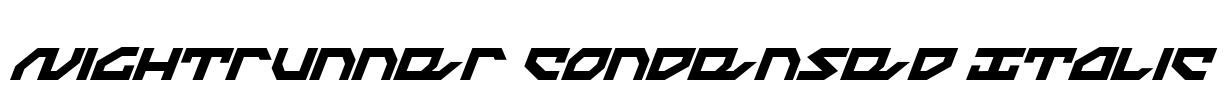 Nightrunner Condensed Italic