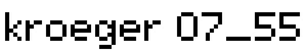 kroeger 07_55 Font Image