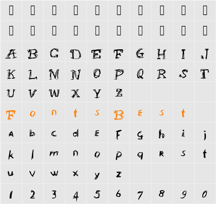 aBrACaDabRAHOcUsSPoKuz Character Map