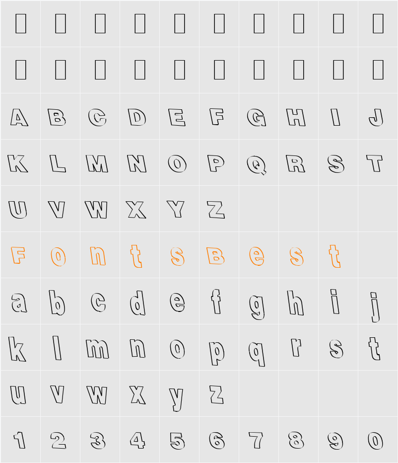 166-CAI978 Character Map