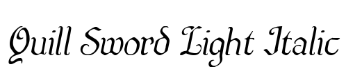 Quill Sword Light Italic