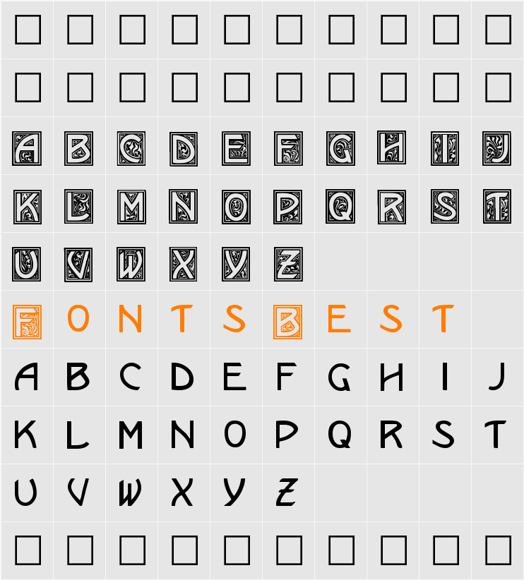 PT Letterbook Character Map