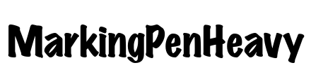 MarkingPenHeavy Font Image