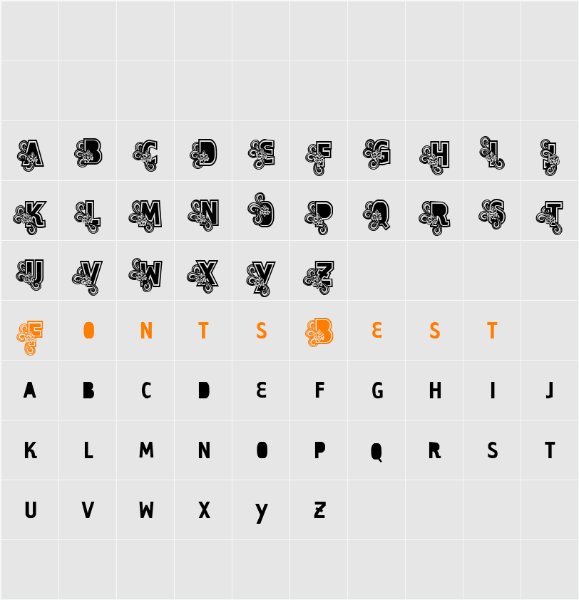 Vtks Caps Loco Character Map