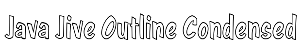 Java Jive Outline Condensed Font Image