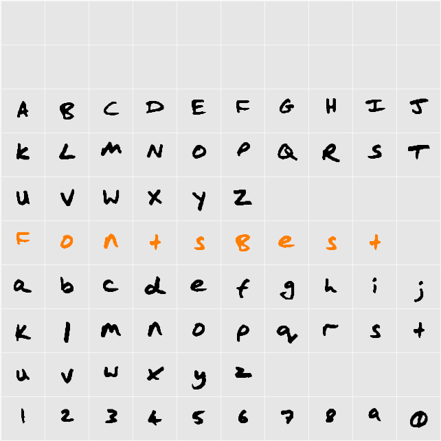 Sirimo Script 1 Character Map