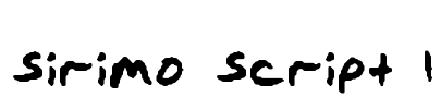 Sirimo Script 1 Font Image