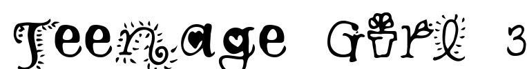 Teenage Girl 3 Font Image