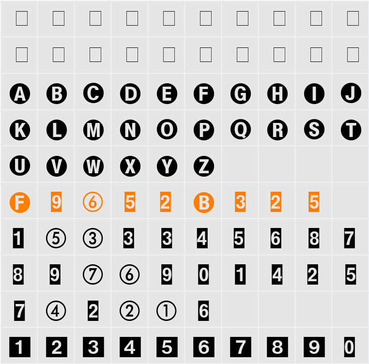 Format Pi One SSi Character Map