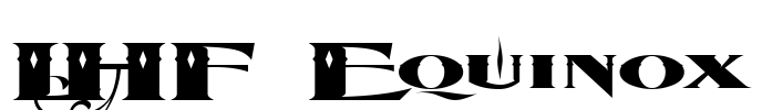 LHF Equinox Font Image