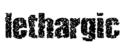 lethargic Font Image