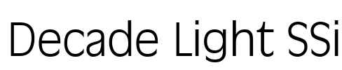 Decade Light SSi Font Image