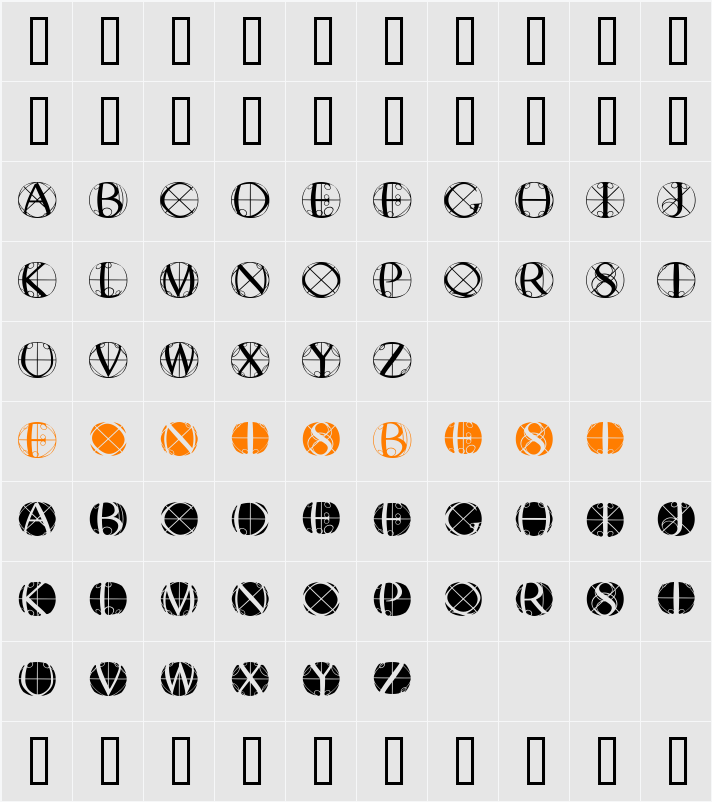 RodgauerFisheyes Character Map
