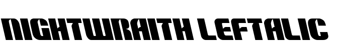 Nightwraith Leftalic Font Image