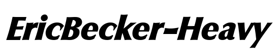 EricBecker-Heavy Font Image