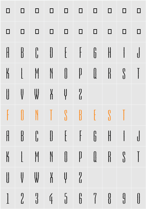 a_EmpirialRg Character Map