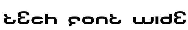 Tech Font Wide