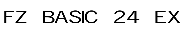 FZ BASIC 24 EX Font Image