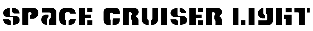 Space Cruiser Light Font Image