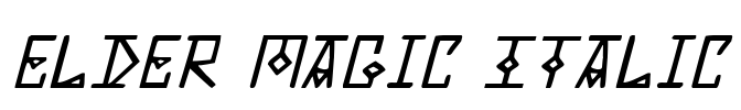 Elder Magic Italic Font Image
