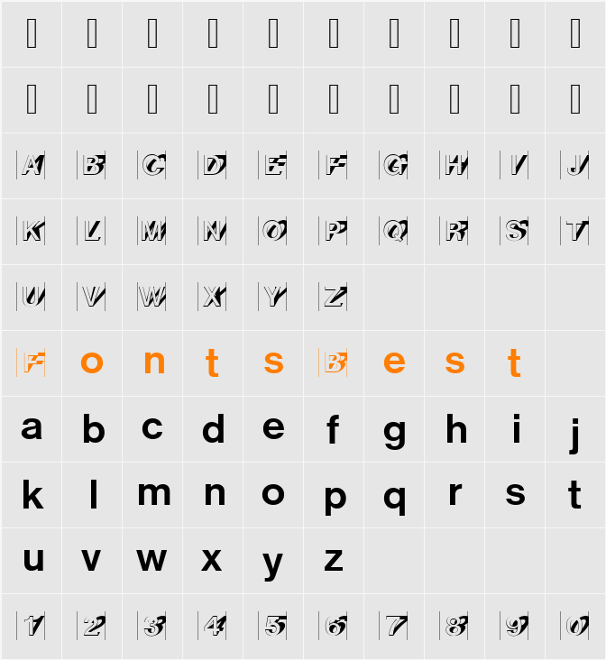 Nimbus Sans Becker IniDBol Character Map