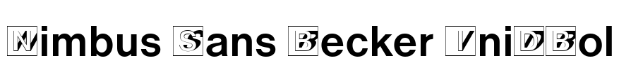 Nimbus Sans Becker IniDBol Font Image