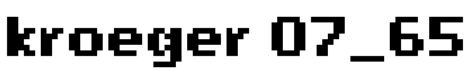 kroeger 07_65 Font Image