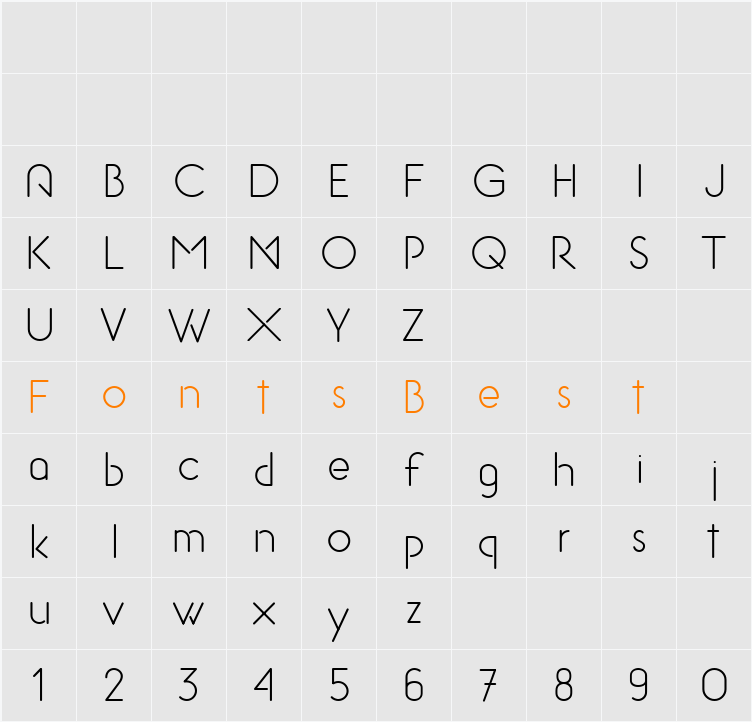 Comunica Type Character Map
