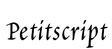 Petitscript Font Image