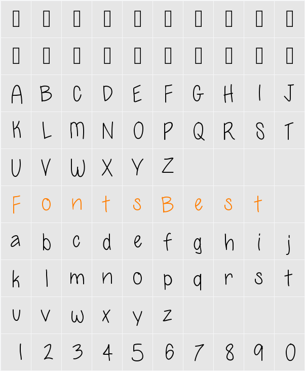 SoPosh Character Map