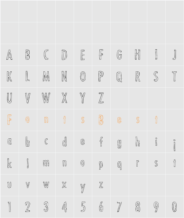 Futura Hand Character Map