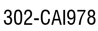 302-CAI978 Font Image