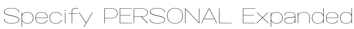 Specify PERSONAL Expanded Font Image