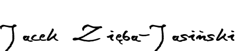 Jacek Zięba-Jasiński Font Image