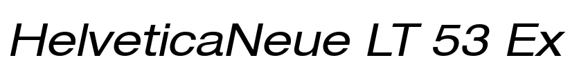 HelveticaNeue LT 53 Ex