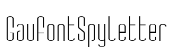 GauFontSpyLetter