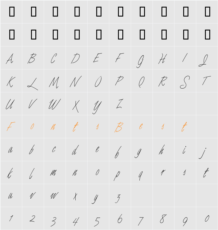Luce Three Character Map