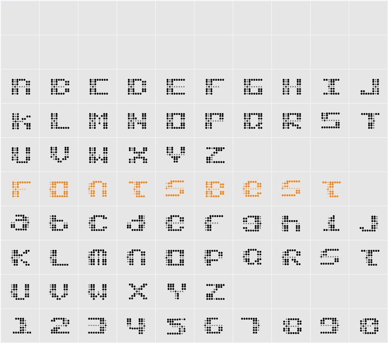 Stardust Character Map