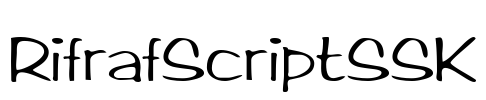 RifrafScriptSSK Font Image