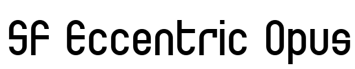 SF Eccentric Opus Font Image