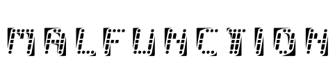 malfunction Font Image