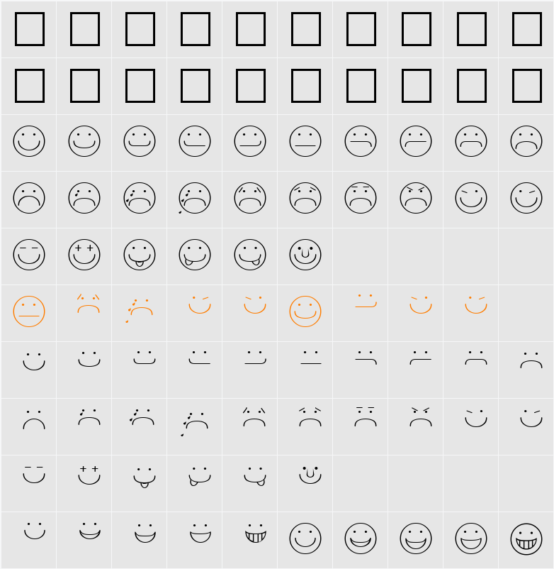 Smiley Character Map