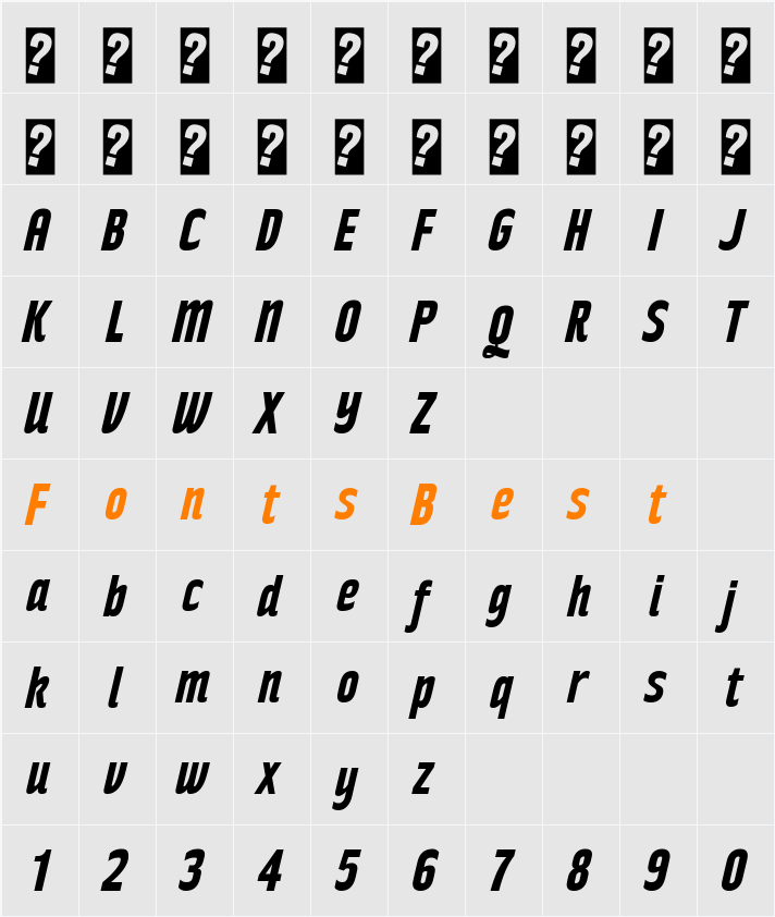 Rakesly Rg Character Map