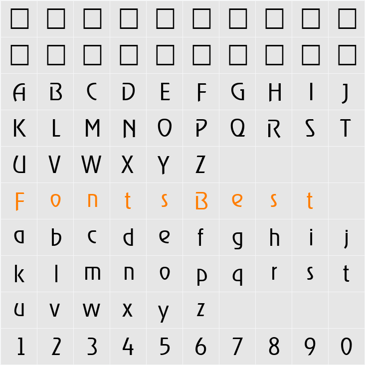 Revel Light Character Map