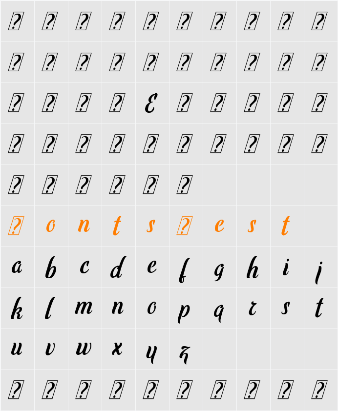 Elley_demo Character Map