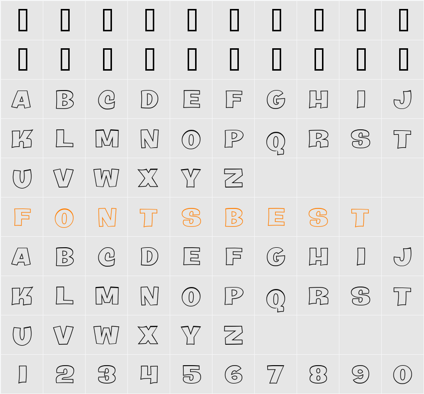 Java Kick BTN Ext Out Character Map