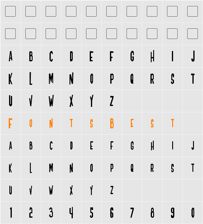 Blofeld Character Map