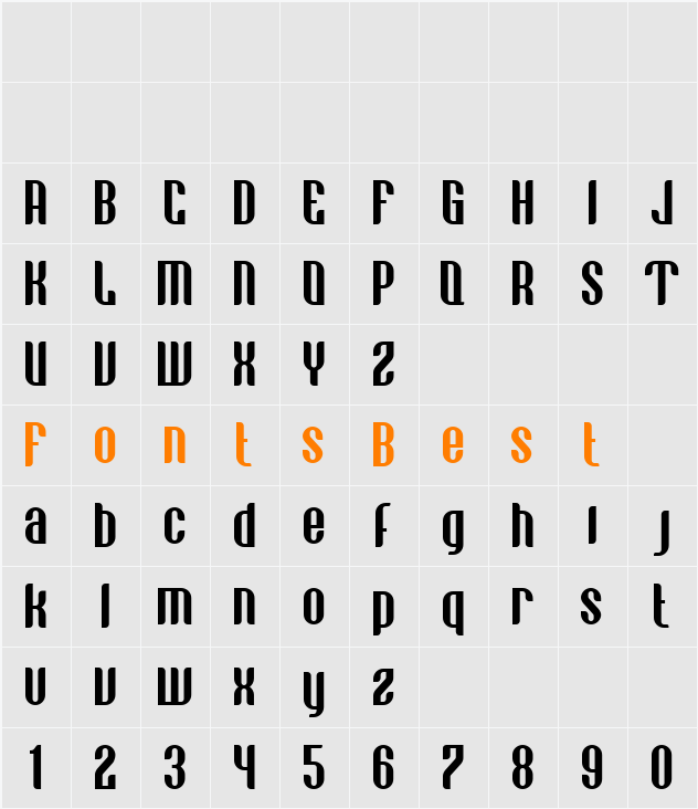 VE vastagurly Display Character Map