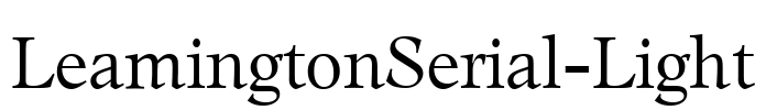 LeamingtonSerial-Light Font Image