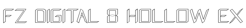 FZ DIGITAL 8 HOLLOW EX Font Image